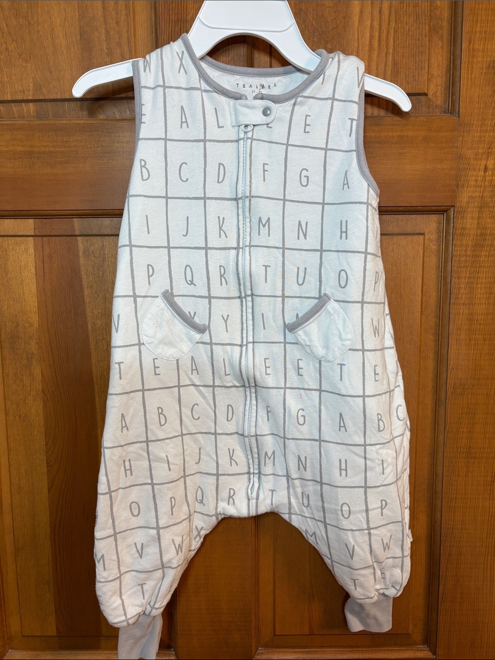 Teal bee 2T-3T kicker sleep sack wearable blanket alphabet!